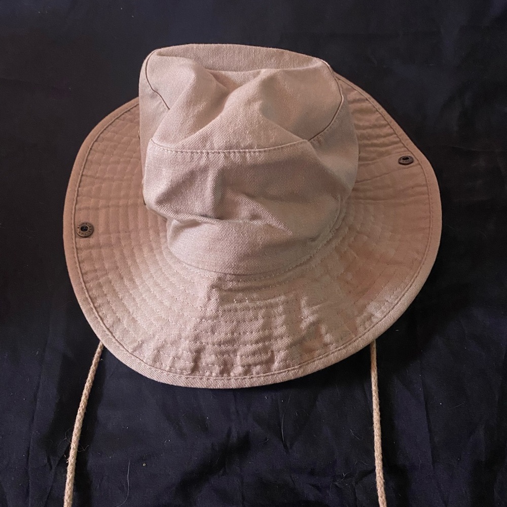 Tan Wide Brim Hat